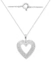 Forever Grown Diamonds Lab-grown Diamond Heart Pendant 18" Necklace (2 Ct. T.w.) In Sterling Silver Or 14k Gold-plated Ster In Sterling Silver
