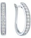 Forever Grown Diamonds Lab-grown Diamond Hoop Earrings (1/2 Ct. T.w.) In Sterling Silver Or 14k Gold-plated Sterling Silver In Sterling Silver