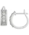Forever Grown Diamonds Lab Grown Diamond Huggie Hoop Earrings (1/3 Ct. T.w.) In Sterling Silver, 0.56" In Sterling Silver