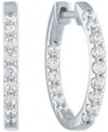 Forever Grown Diamonds Lab Grown Diamond In & Out Small Hoop Earrings (3/4 Ct. T.w.) In Sterling Silver In Sterling Silver