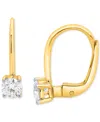 FOREVER GROWN DIAMONDS LAB GROWN DIAMOND LEVERBACK EARRINGS (1/2 CT. T.W.) IN STERLING SILVER OR 14K GOLD-PLATED STERLING S