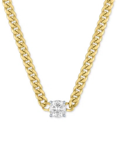 Forever Grown Diamonds Lab-grown Diamond Necklace (1/2 Ct. T.w.) In 14k Gold-plated Sterling Silver