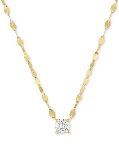 Forever Grown Diamonds Lab-grown Diamond Necklace (1/4 Ct. T.w.) In Sterling Silver Or 14k Gold-plated Sterling Silver, 16"