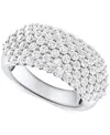 Forever Grown Diamonds Lab-grown Diamond Pave Band (2 Ct. T.w.) In Sterling Silver Or 14k Gold-plated Sterling Silver In Sterling Silver