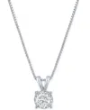 Forever Grown Diamonds Lab-grown Diamond Pendant Necklace (1/3 Ct. T.w) In Sterling Silver In Sterling Silver