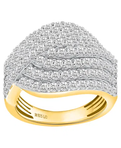 Forever Grown Diamonds Lab Grown Diamond Round Ring (2 Ct. T.w.) In Sterling Silver In Gold-plated Sterling Silver