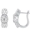Forever Grown Diamonds Lab Grown Diamond Triple Cluster Statement Earrings (2 Ct. T.w.) In Sterling Silver Or 14k Gold-plat In Sterling Silver
