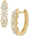 FOREVER GROWN DIAMONDS LAB GROWN SMALL DIAMOND HOOP EARRINGS (1/2 CT. T.W.) IN STERLING SILVER OR 14K GOLD-PLATED STERLING 