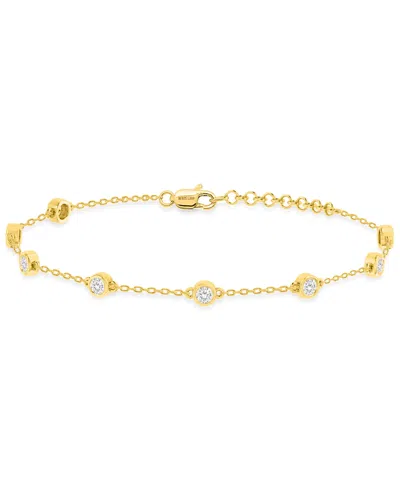 Forever Grown Diamonds Lab-grown Diamond Bracelet (1 Ct. T.w.) In Sterling Silver (also In 14k Gold Plated Sterling Silver)