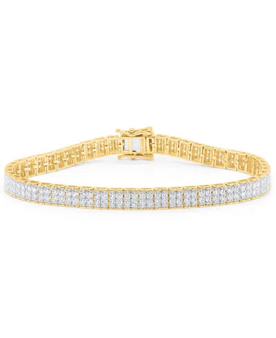 Forever Grown Diamonds Lab-grown Diamond Bracelet (3 Ct. T.w.) In Sterling Silver (also In 14k Gold Plated Sterling Silver)
