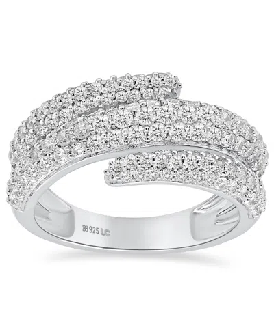Forever Grown Diamonds Lab-grown Diamond Bypass Ring (2 Ct. T.w.) In Sterling Silver (also In 14k Gold-plated Sterling Silv