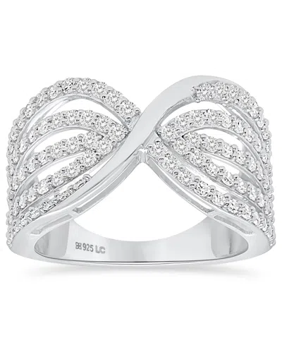 Forever Grown Diamonds Lab-grown Diamond Crisscross Multi-row Ring (1 Ct. T.w.) In Sterling Silver (also In 14k Gold-plated