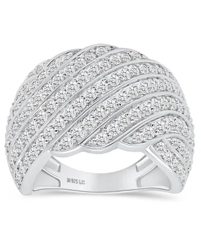 Forever Grown Diamonds Lab-grown Diamond Dome Ring (2 Ct. T.w.) In Sterling Silver (also Available In Sterling Silver & 14k