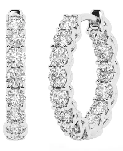 Forever Grown Diamonds Lab-grown Diamond Hoop Earrings (2 Ct. T.w.) In Sterling Silver