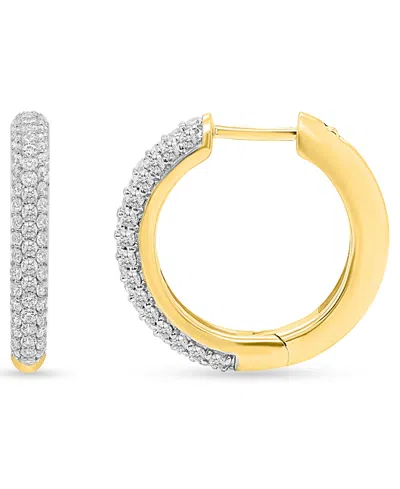 Forever Grown Diamonds Lab-grown Diamond Hoop Earrings (2 Ct. T.w.) In Sterling Silver (also In 14k Gold-plated Sterling Si In Gold-plated Sterling Silver