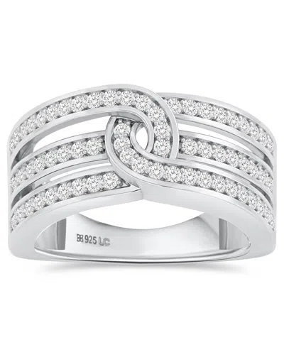 Forever Grown Diamonds Lab-grown Diamond Interlocking Swirl Band Ring (1 Ct. T.w.) In Sterling Silver (also In 14k Gold-pla
