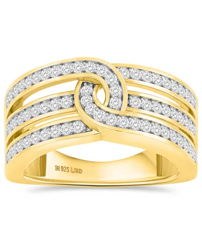 Forever Grown Diamonds Lab-grown Diamond Interlocking Swirl Band Ring (1 Ct. T.w.) In Sterling Silver (also In 14k Gold-pla In Gold-plated Sterling Silver