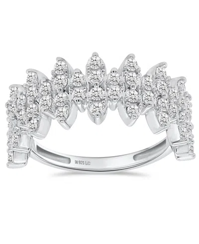 Forever Grown Diamonds Lab-grown Diamond Marquise Cluster Ring (1 Ct. T.w.) In Sterling Silver (also Available In Sterling 