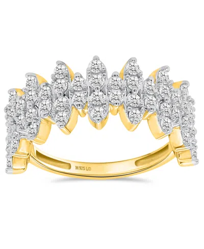 Forever Grown Diamonds Lab-grown Diamond Marquise Cluster Ring (1 Ct. T.w.) In Sterling Silver (also Available In Sterling  In Gold-plated