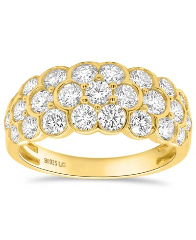 Forever Grown Diamonds Lab-grown Diamond Statement Ring (2 Ct. T.w.) In Sterling Silver (also In 14k Gold-plated Sterling S In Gold-plated Sterling Silver