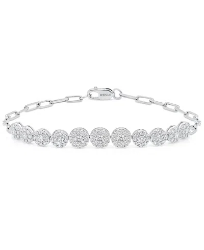 Forever Grown Diamonds Lab-grown Diamond Tennis Bracelet (2 Ct. T.w.) In Sterling Silver