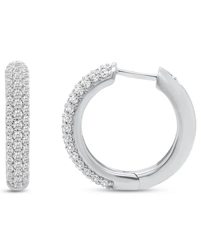 Forever Grown Diamonds Lab-grown Diamond Triple Row Hoop Earrings (1 Ct. T.w.) In Sterling Silver (also Available In Sterli