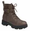Forever Link Cherry-38 Combat Boots In Brown In Brown