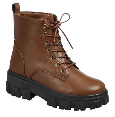 Forever Link Women's Lace Up Ankle Boots In Tan In Brown