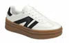 Forever Link Women's Topping Platform Sneaker In White Black