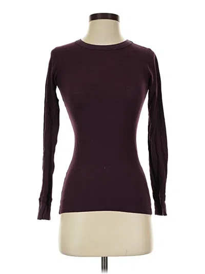 Pre-owned Forever Long Sleeve T-shirt In Burgundy