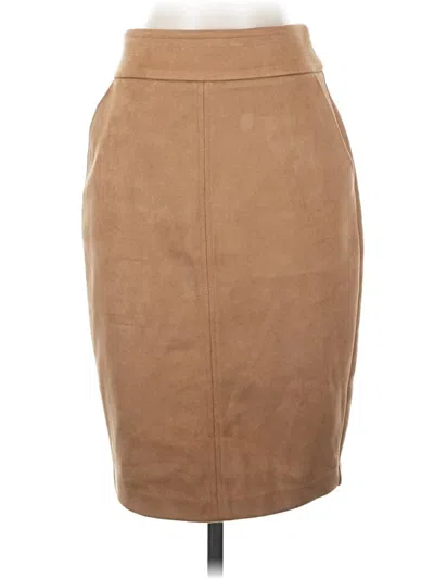 Pre-owned Forever New Faux Leather Skirt In Tan