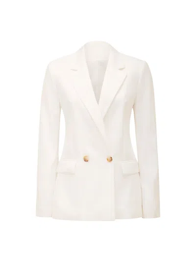 Forever New Women's Alex Double Breasted Blazer In White