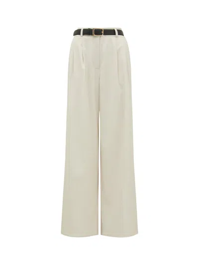 Forever New Women's Edweena Belted Wide Leg Trousers In Green