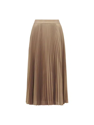 Forever New Women's Estella Metallic Pleated Maxi Skirt In Brown