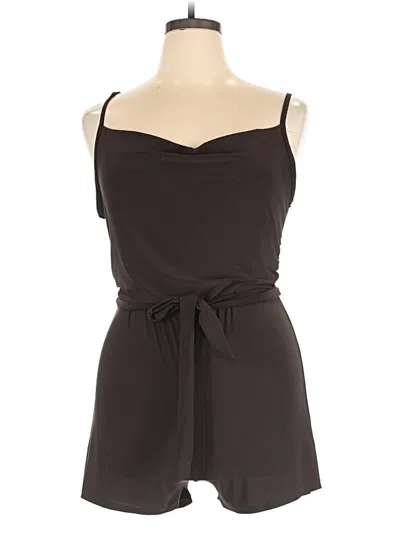 Forever Rose Couture Romper In Brown