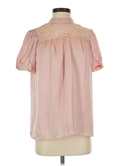 Pre-owned Forever Short Sleeve Blouse In Pink