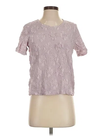 Pre-owned Forever Short Sleeve Blouse In Pink