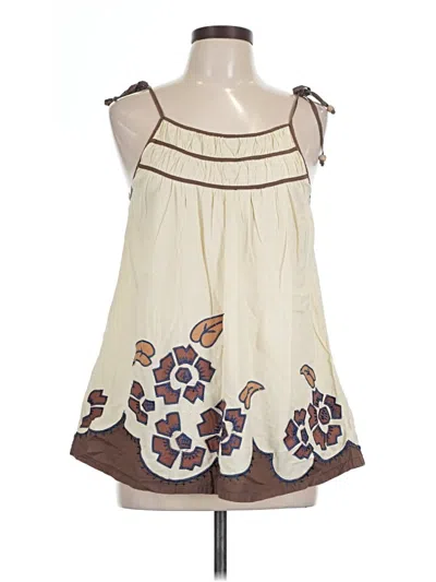 Pre-owned Forever Sleeveless Blouse In Ivory