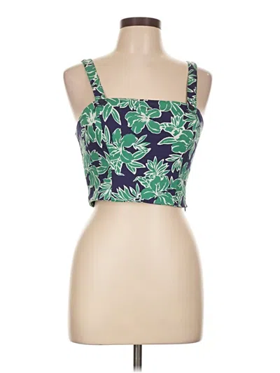 Pre-owned Forever Sleeveless Top Green Strapless Neckline Tops