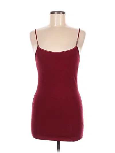 Pre-owned Forever Tank Top Burgundy Strapless Neckline Tops