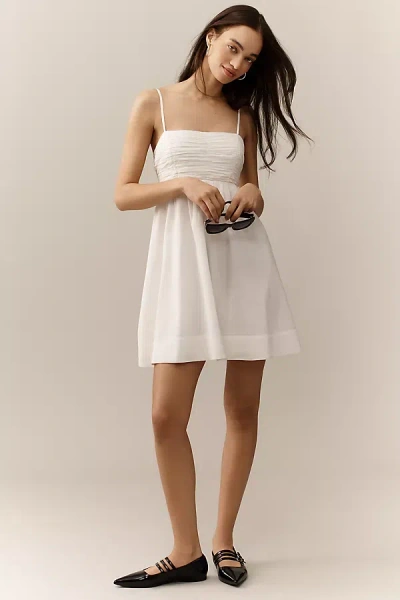 Forever That Girl Airy Babydoll Mini Dress In White