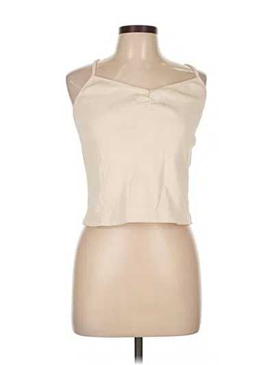 Pre-owned Forever That Girl For Anthropologie Tank Top Tan Halter Neckline Tops In Brown