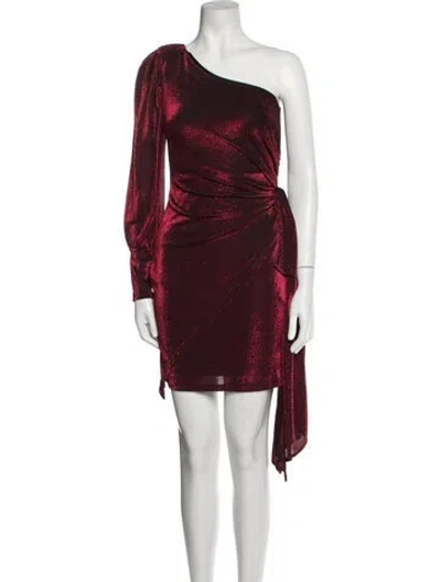Pre-owned Forever Unique One-shoulder Mini Dress W/ Tags In Red