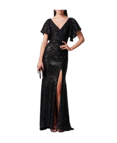 Forever Unique Sequined Dress In Black