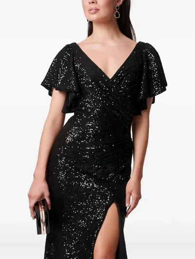 FOREVER UNIQUE SEQUINED V-NECK MAXI DRESS