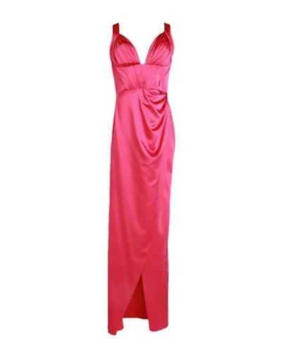 Forever Unique Woman Maxi Dress Fuchsia Size 10 Polyester, Lycra In Pink