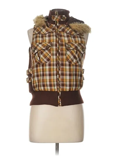 Pre-owned Forever Vest In Brown