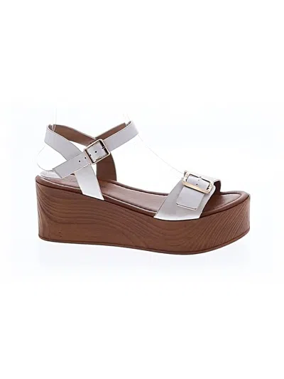 Pre-owned Forever Wedges In White