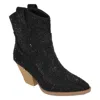 Forever Women's Ankle Stone Bootie In Black In Black