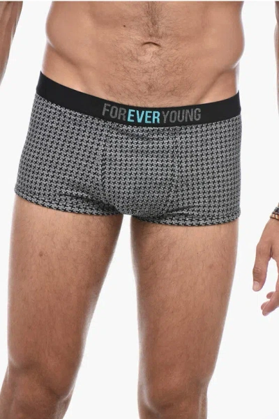 Forever Young All-over Printed Boxer With Logo At The Waist In Multi